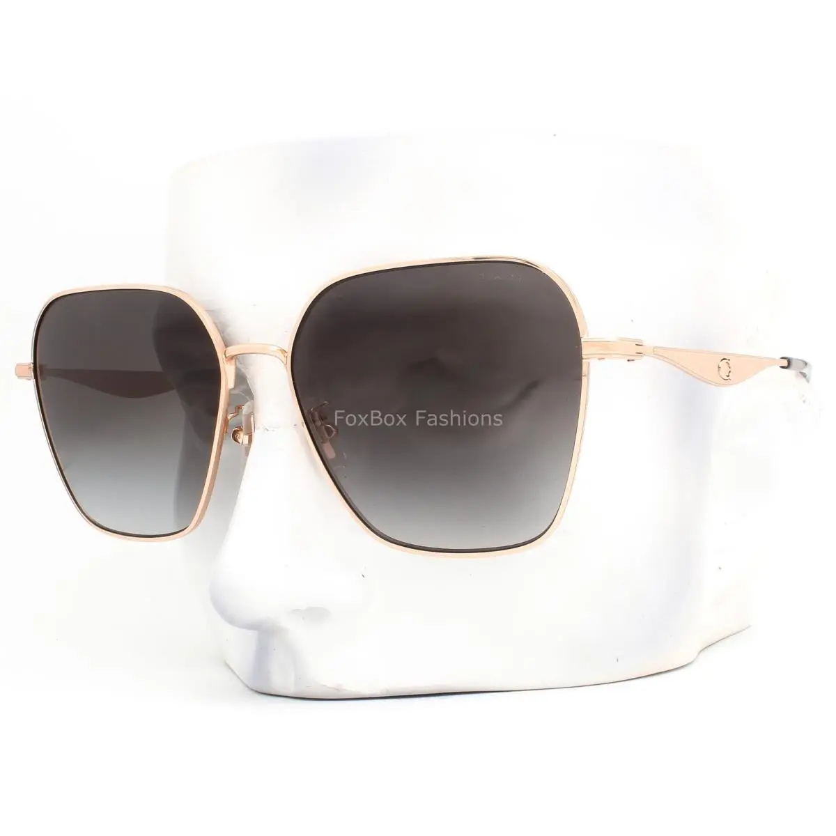 Coach Sunglasses HC 7168 93313C Shiny Rose Gold Gray Gradient with Case