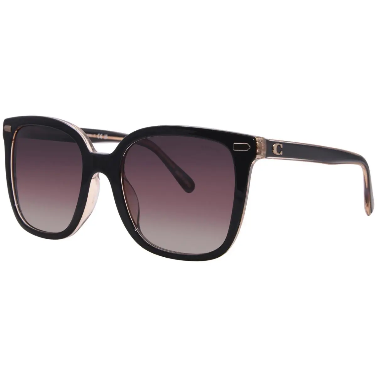 Coach CL918 HC8381U 5781E2 Sunglasses Women`s Black/violet Square Shape 54mm