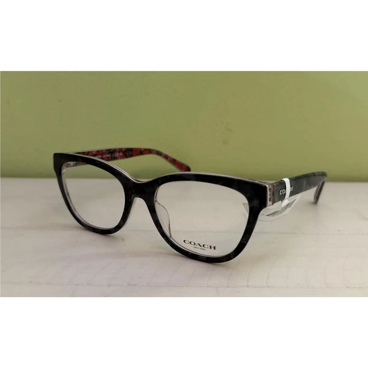 Coach HC6249U 5856 Women’s Eyeglass Frames Black Tortoise/pink Floral
