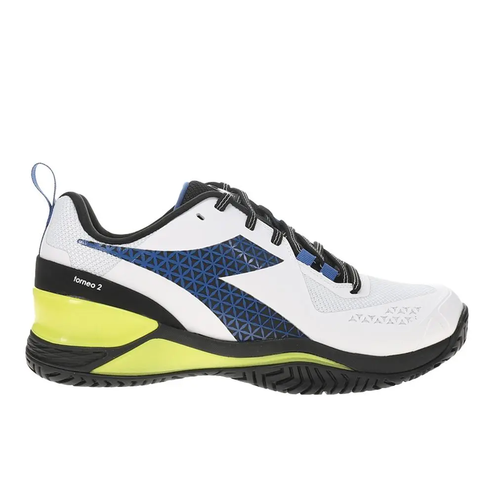 Diadora Blushield Torneo 2 All Ground Tennis Mens Black Green White Sneakers