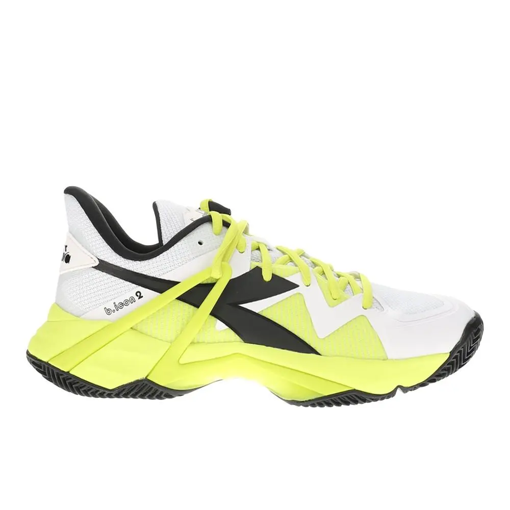 Diadora shoes - diadora B.Icon 2 Clay Tennis - 179106-D0619 - White, Yellow 4