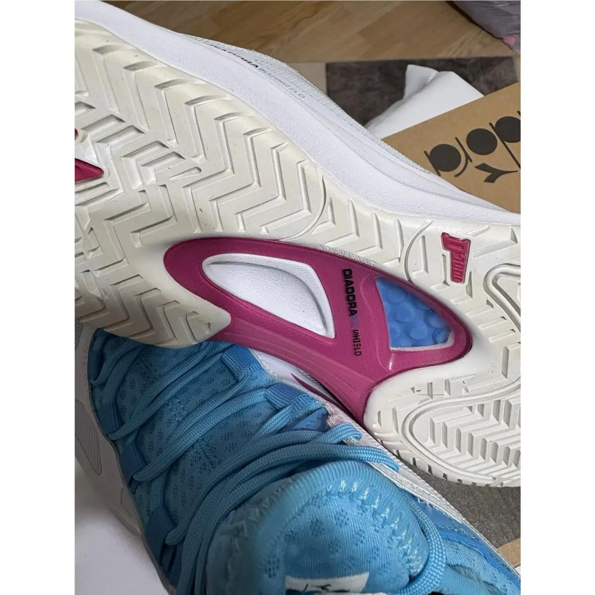 Diadora shoes - Diadora Speed Blushield Fly 3 Plus Ag Tennis - 176948-D0117 - White 10