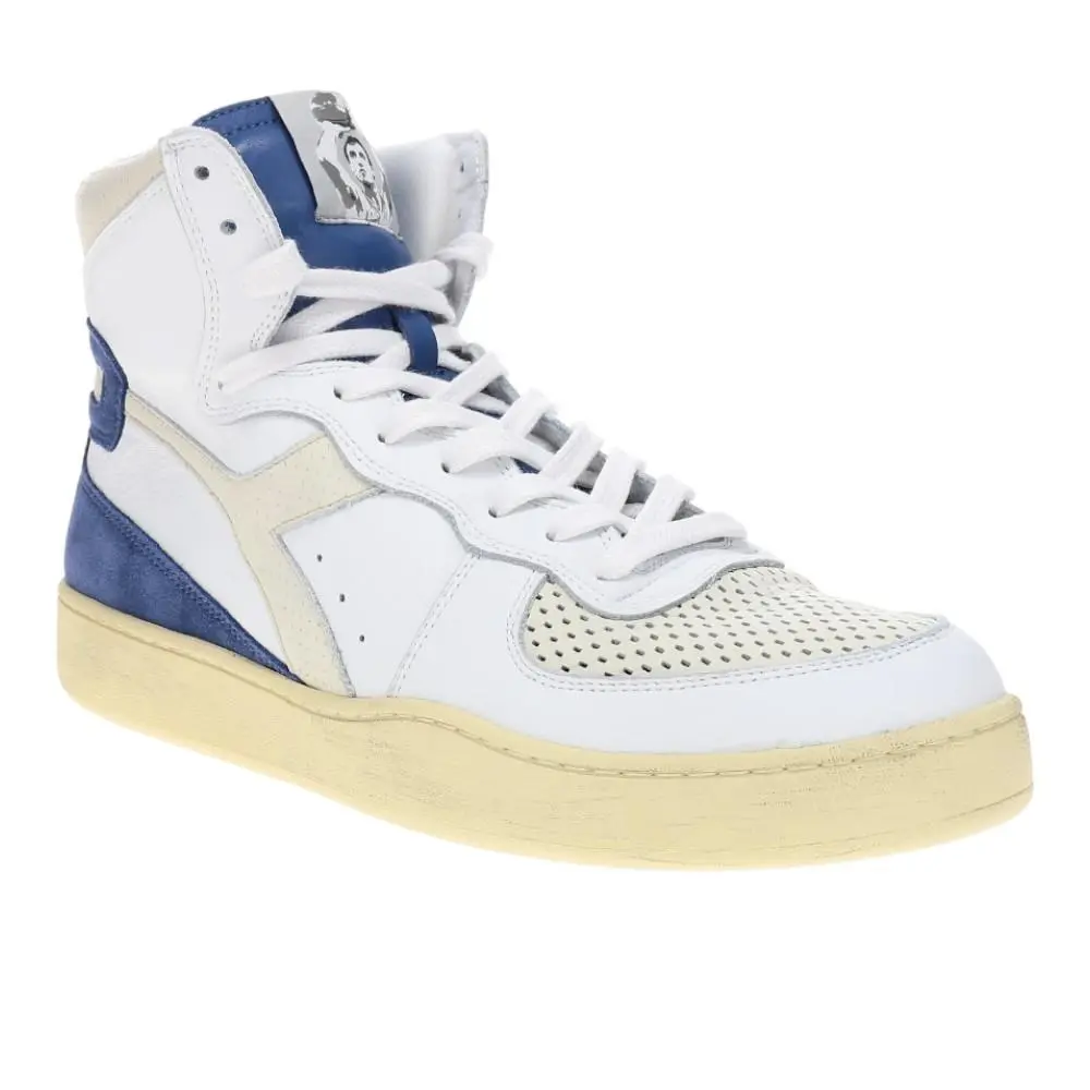 Diadora shoes - diadora Mi Basket Punched Italia Lace Up - 179702-C8585 - White (UPC: 197020127319) 0