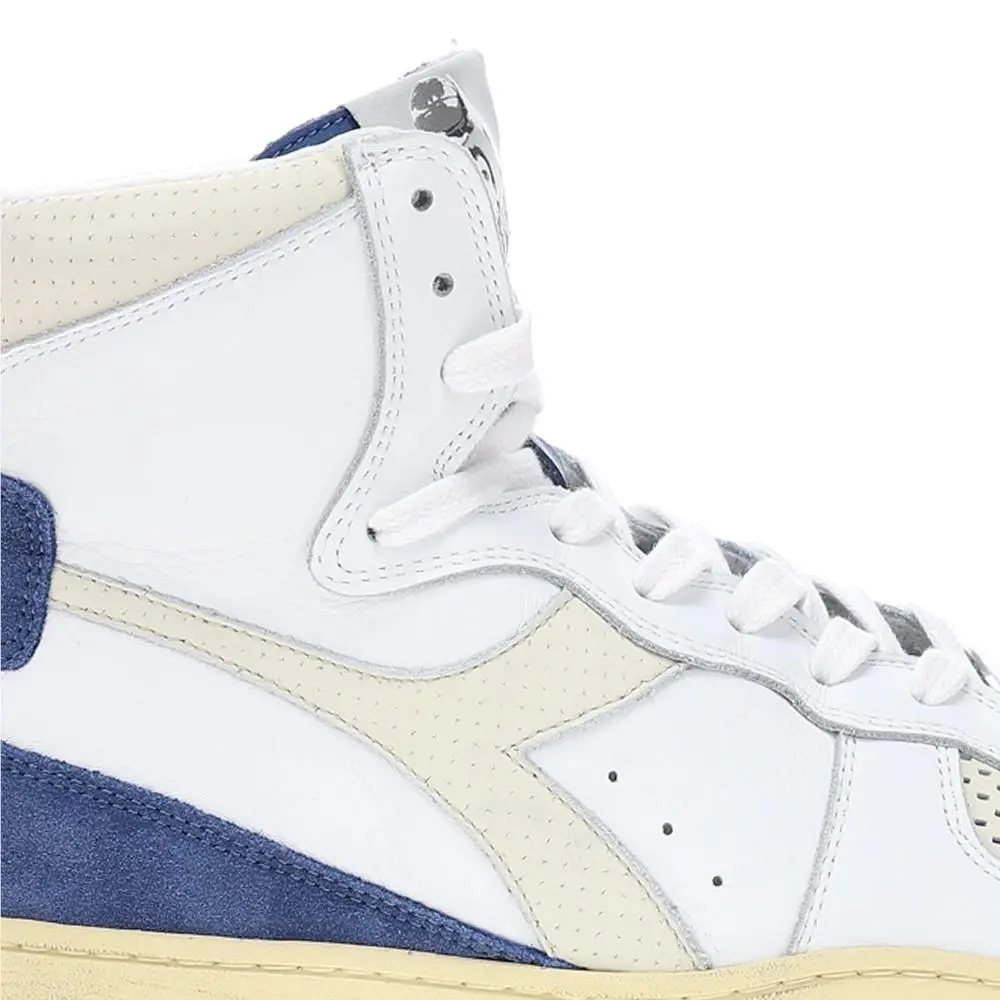 Diadora shoes - diadora Mi Basket Punched Italia Lace Up - 179702-C8585 - White (UPC: 197020127319) 4