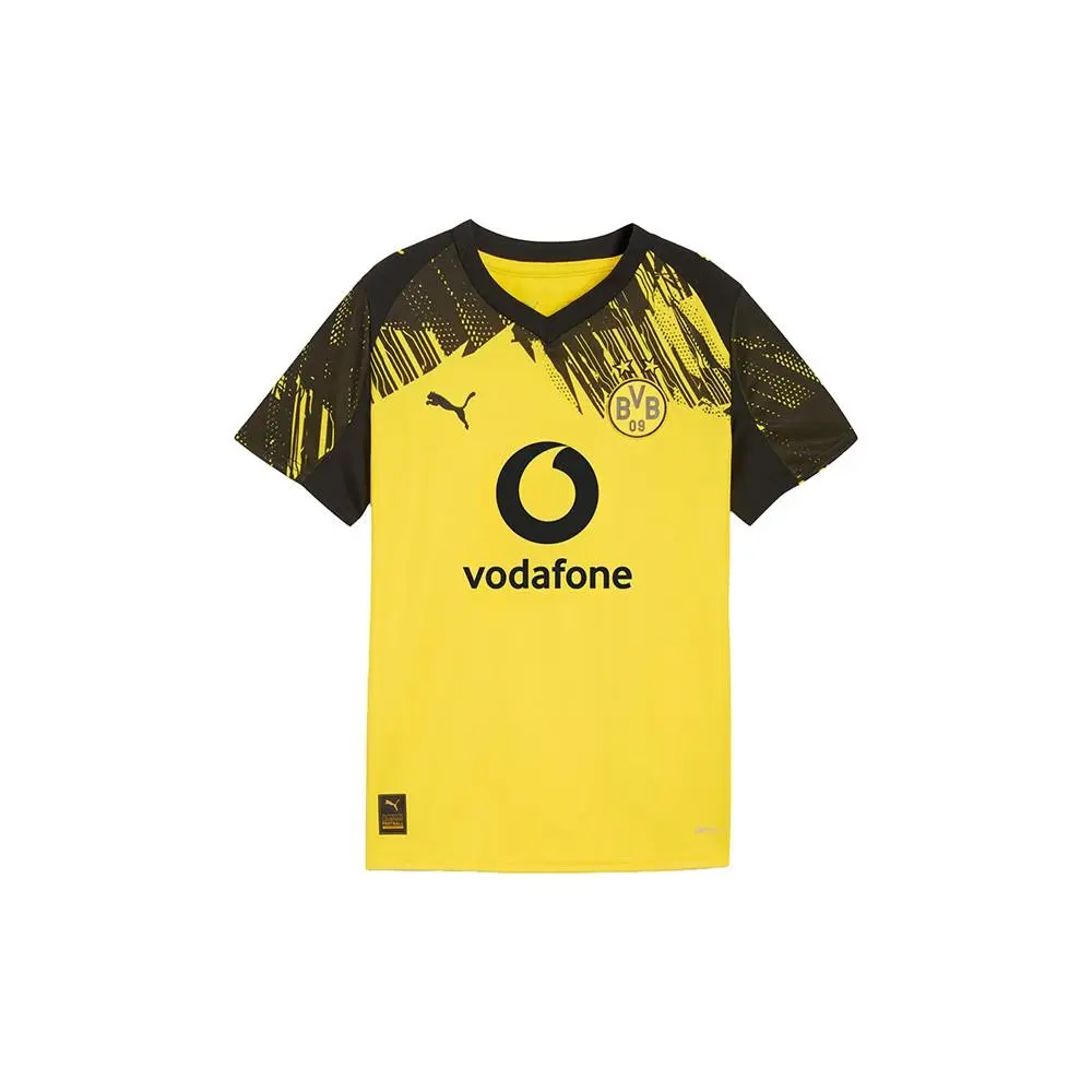 Bvb Vneck Short Sleeve Home Soccer Jersey Youth Boys Yellow 780094 by Puma