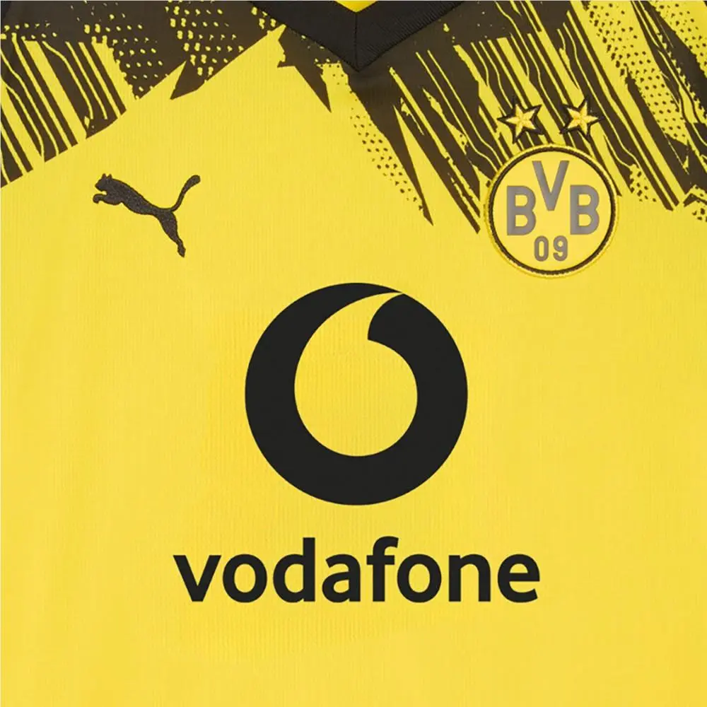 Puma clothing - PUMA Bvb VNeck Short Sleeve Home Soccer Jersey Replica Youth - 78009401 - Yellow 6
