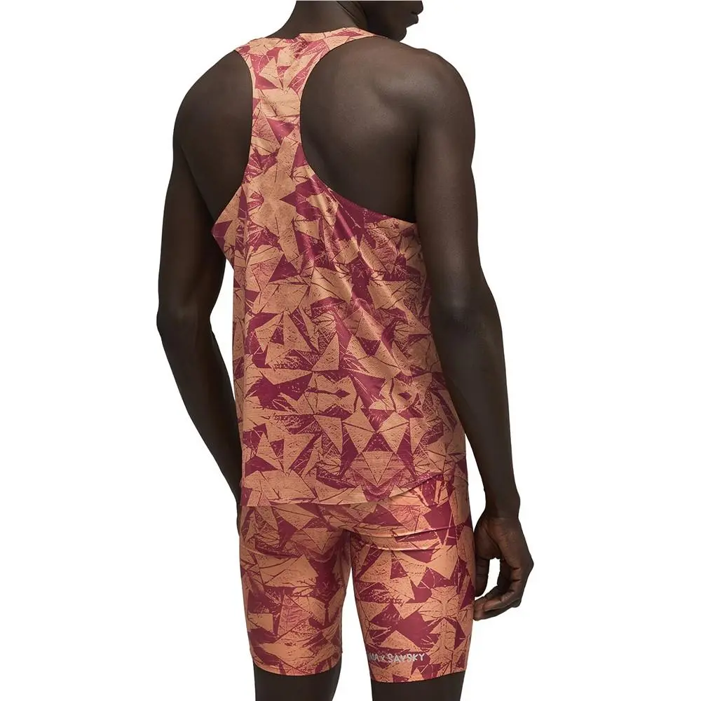 Puma clothing - PUMA  X Saysky Crew Neck Athletic Tank Top - 52760990 - Orange, Red 2