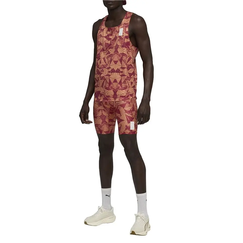 Puma clothing - PUMA  X Saysky Crew Neck Athletic Tank Top - 52760990 - Orange, Red 5