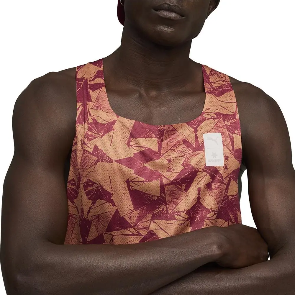 Puma clothing - PUMA  X Saysky Crew Neck Athletic Tank Top - 52760990 - Orange, Red 3