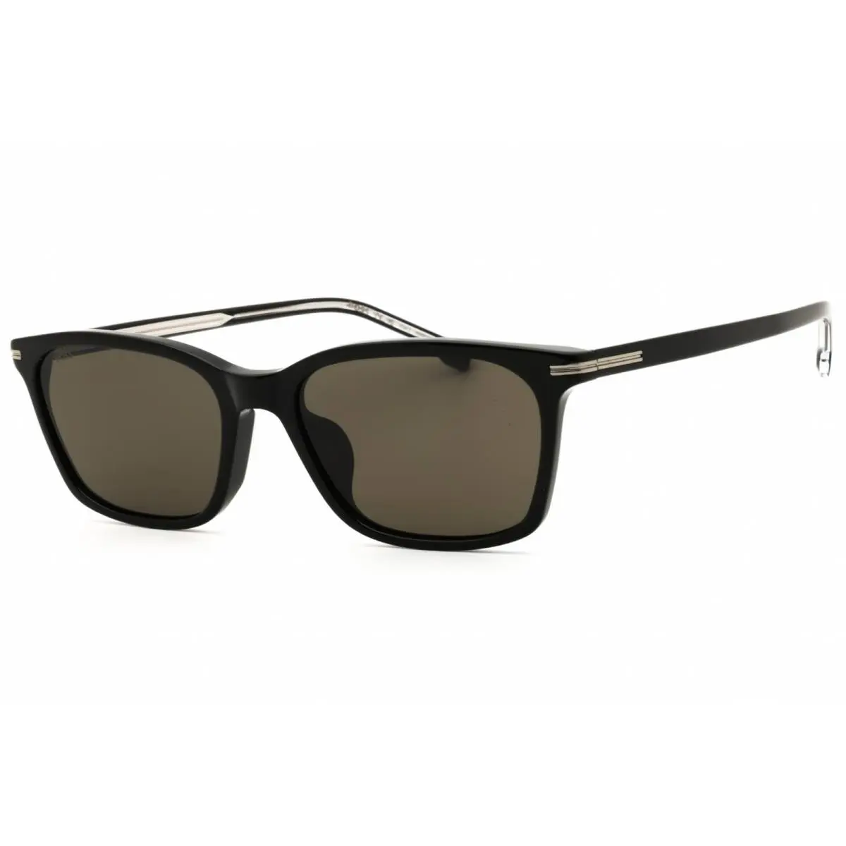Men`s Sunglasses Black Rectangular Full Rim Frame 1669/F/SK 0807 IR by Hugo Boss