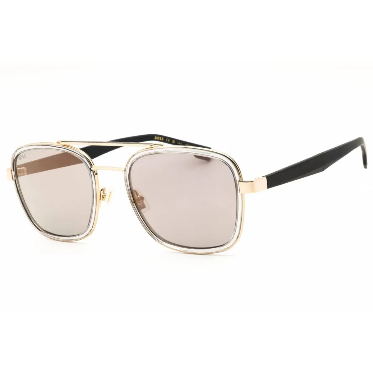 Men`s Sunglasses Gold/grey Metal Pilot Full Rim Frame 1486/S 02F7 WM by Hugo Boss