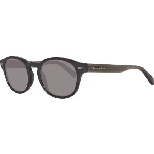 Ermenegildo Zegna EZ 0029 Shy Blk Polarized Smoke Italy 51-20-145 EZ0029-01D