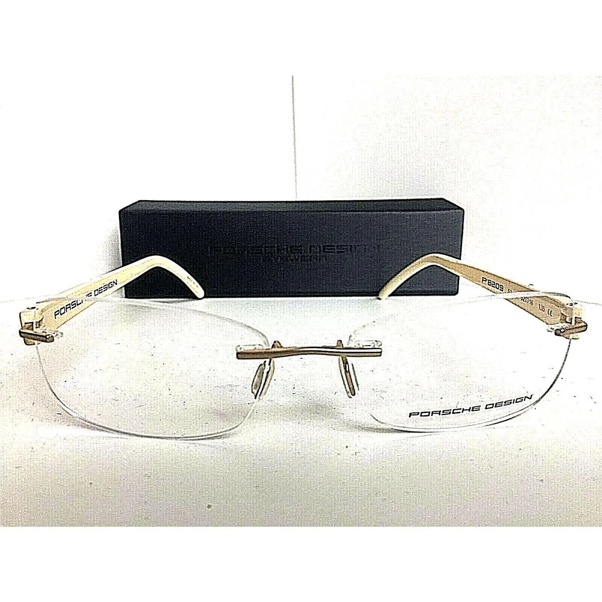 Design P 8209 P8209 C White 52mm Rimless Men`s Women`s Eyeglasses Frame by Porsche