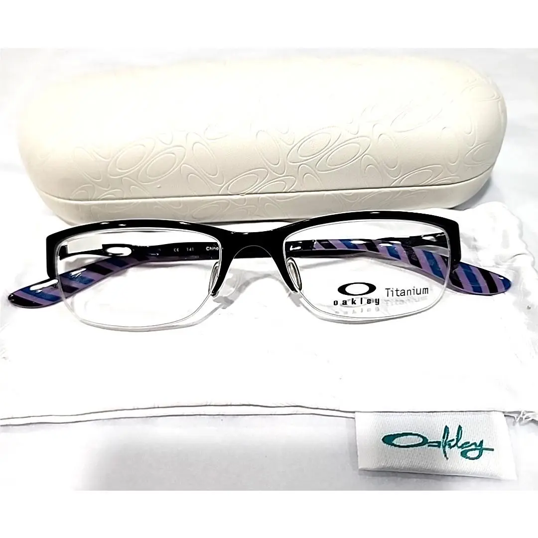 Oakley OX5074 0151 Chain Ring Glossy Black Half Rim Eyeglasses 51-17 141 Box