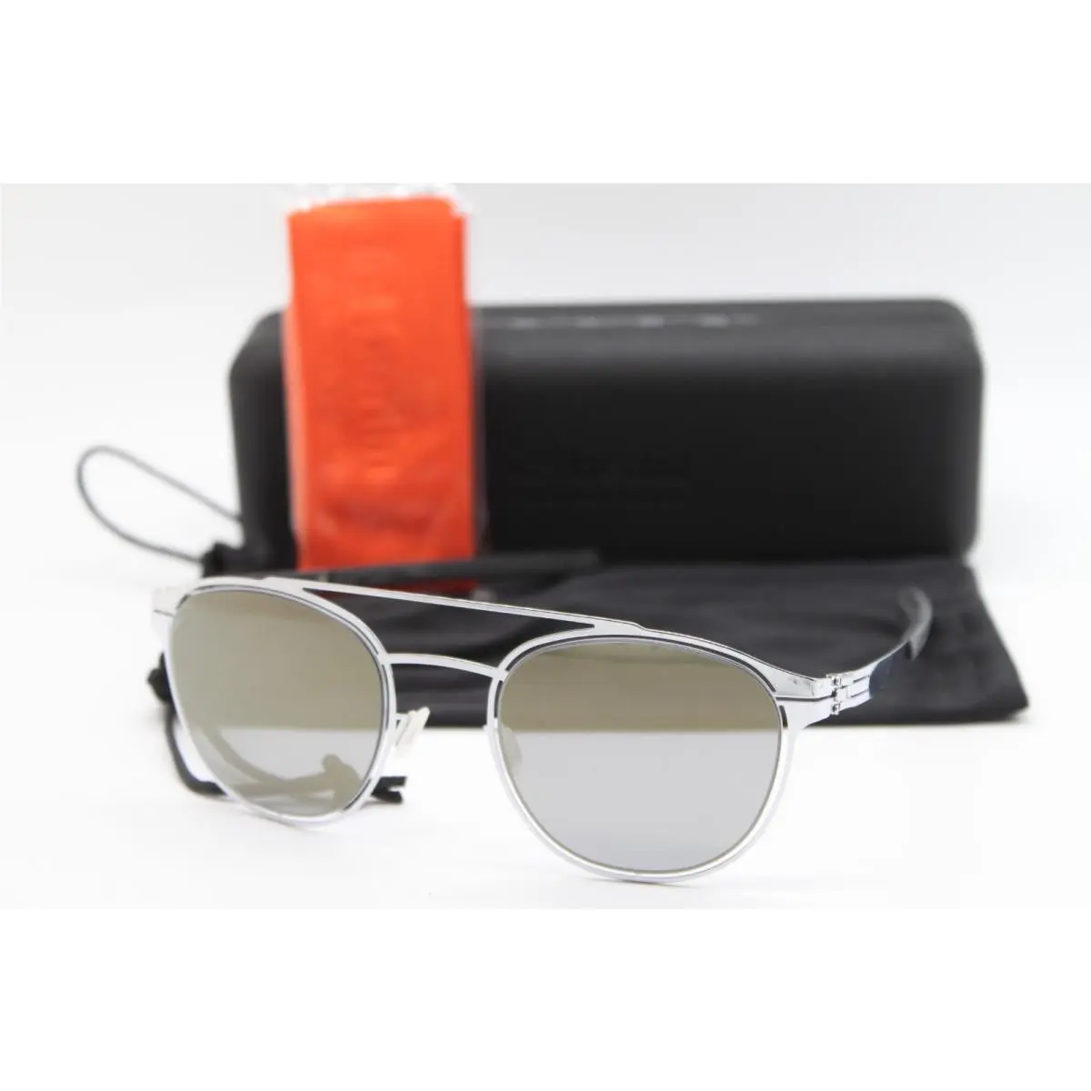 IC Berlin Simplicity Fashion Silver Sunglasses W/case 48-23