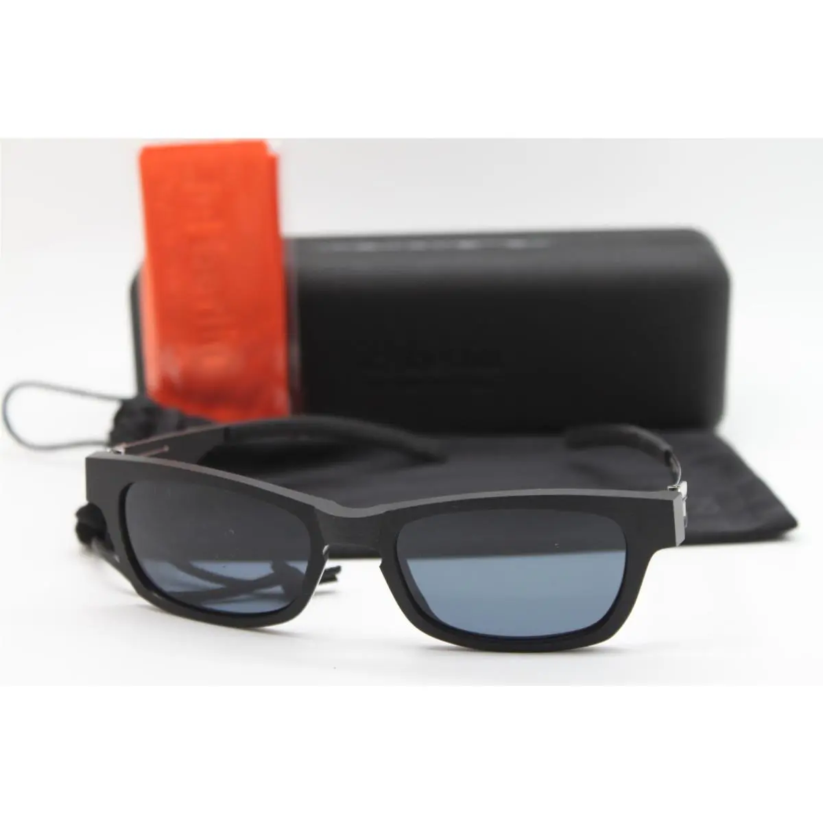 IC Berlin Model Nameless 5 Chrome Black Sunglasses W/case 49-19