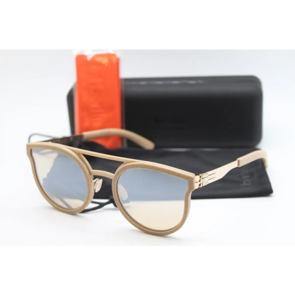 IC Berlin Model Utopia Rose Gold Sunglasses W/case 53-25