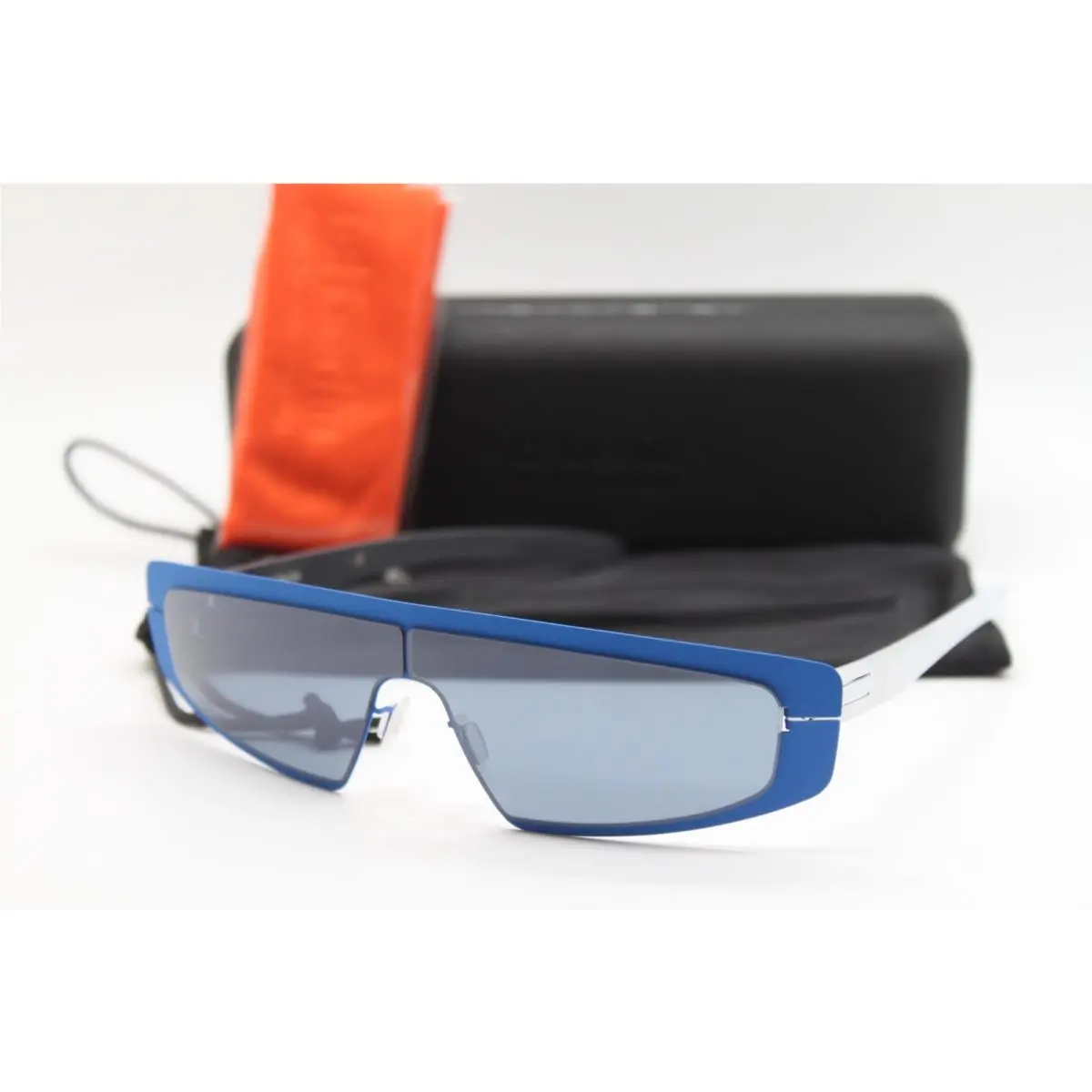 IC Berlin Laser Ultra Blue Silver Sunglasses W/case 64-02
