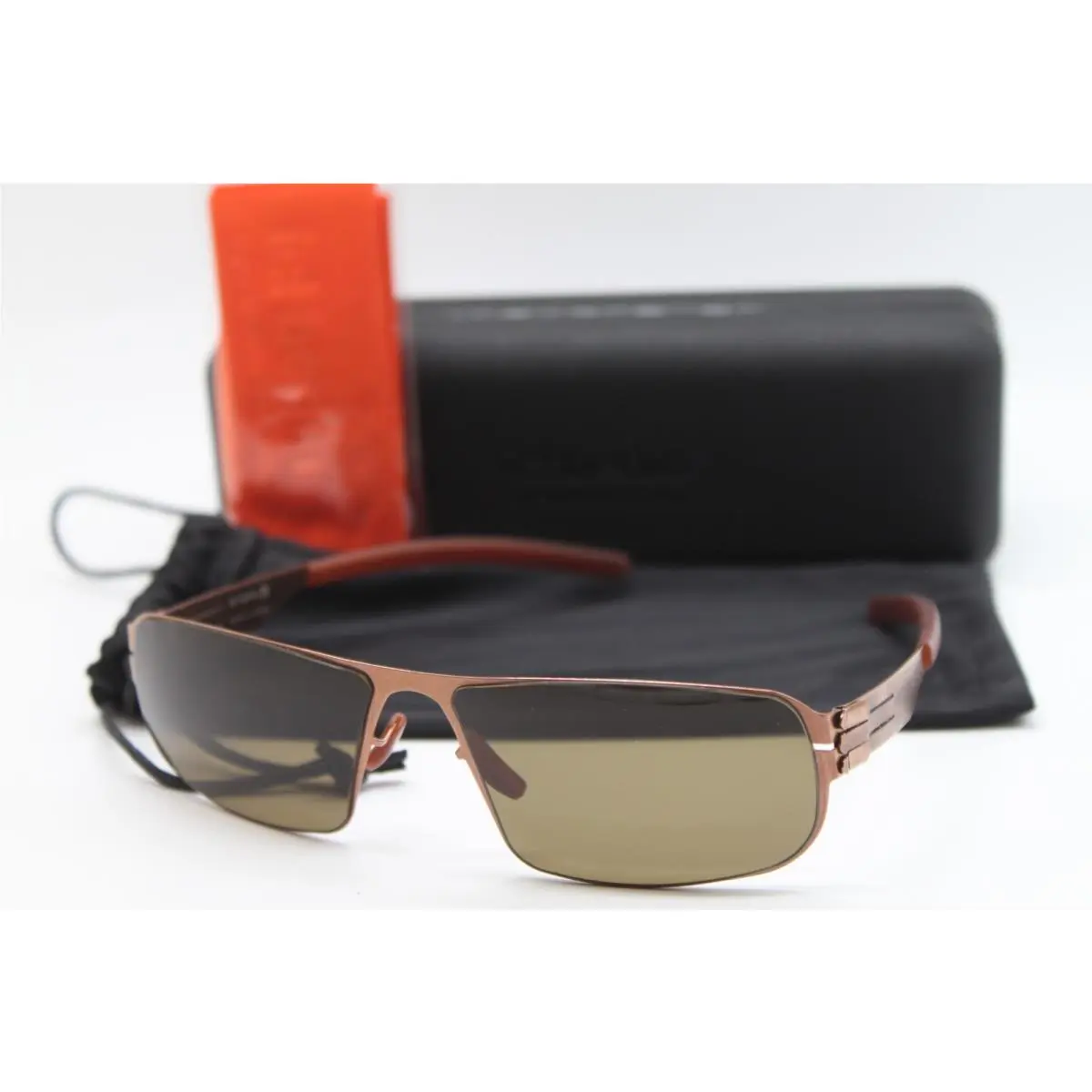 IC Berlin Model Mortimer Bronze Sunglasses W/case 58-15