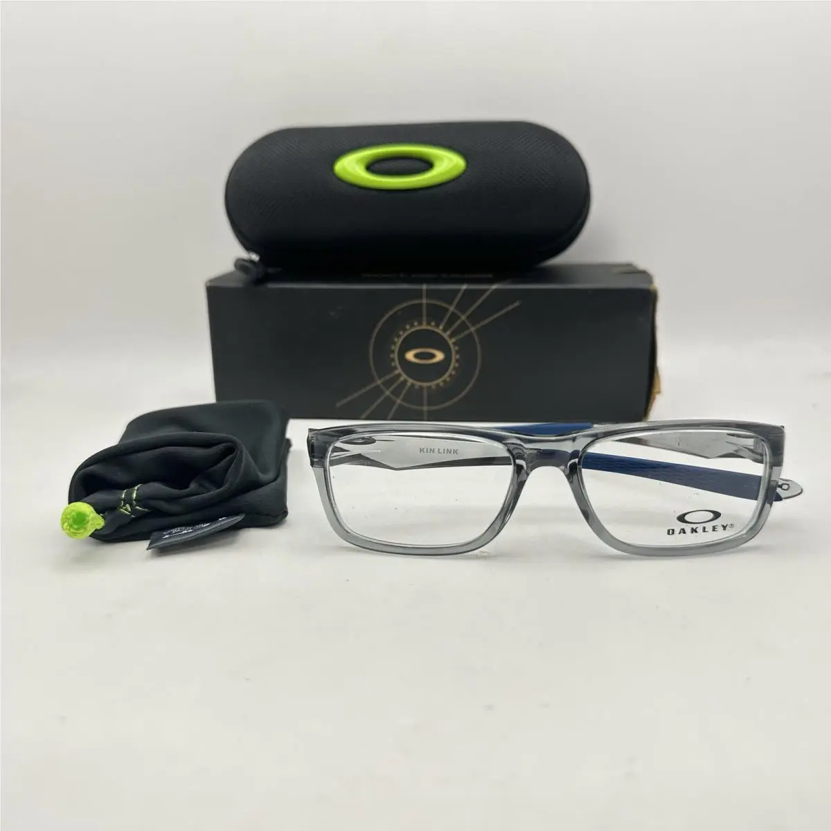 Oakley Youth Boys Kin Link Square Full Rim Eyeglasses OY8033 Grey Shadow