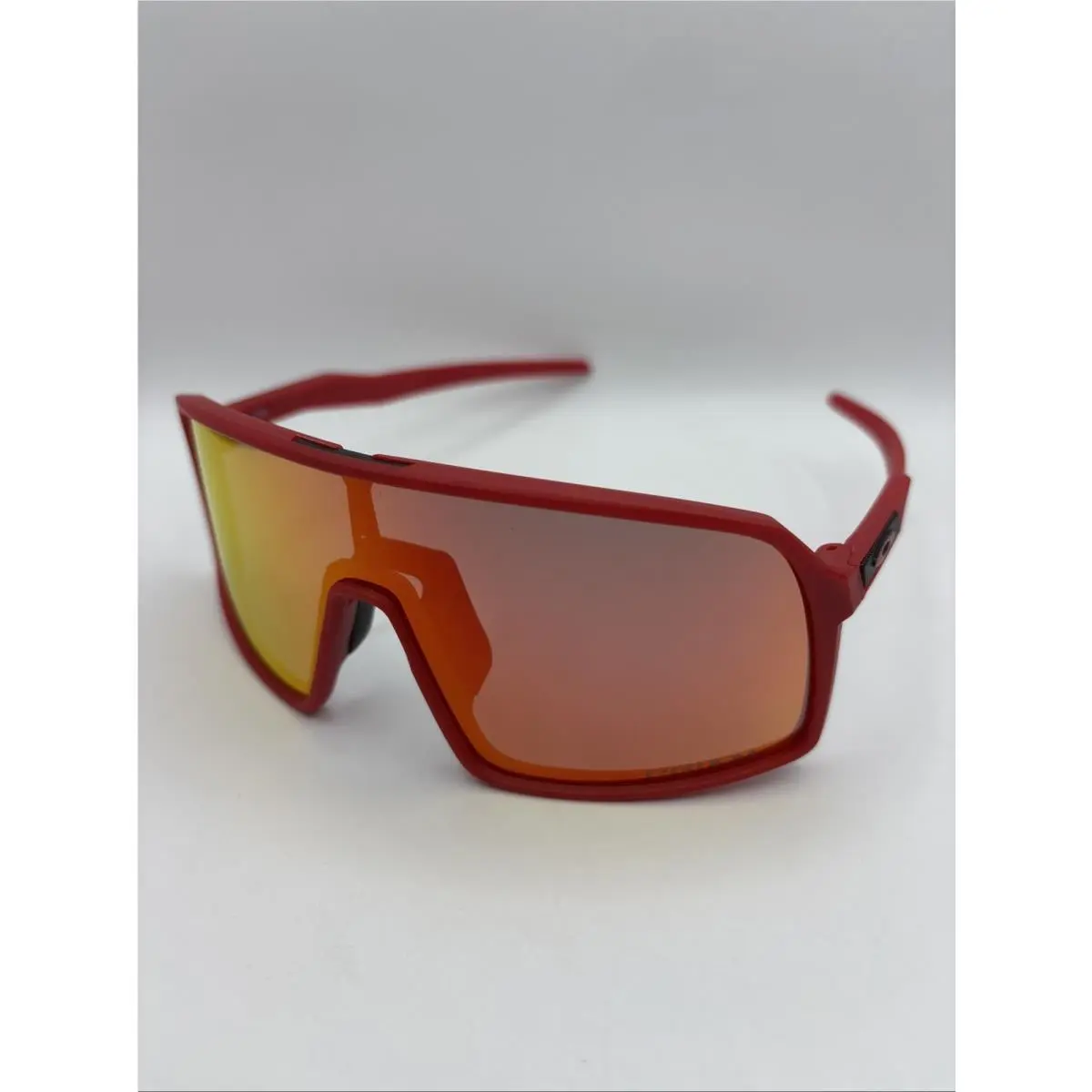Oakley Sutro Sunglasses Red Frame Orange Lens Case Accessories