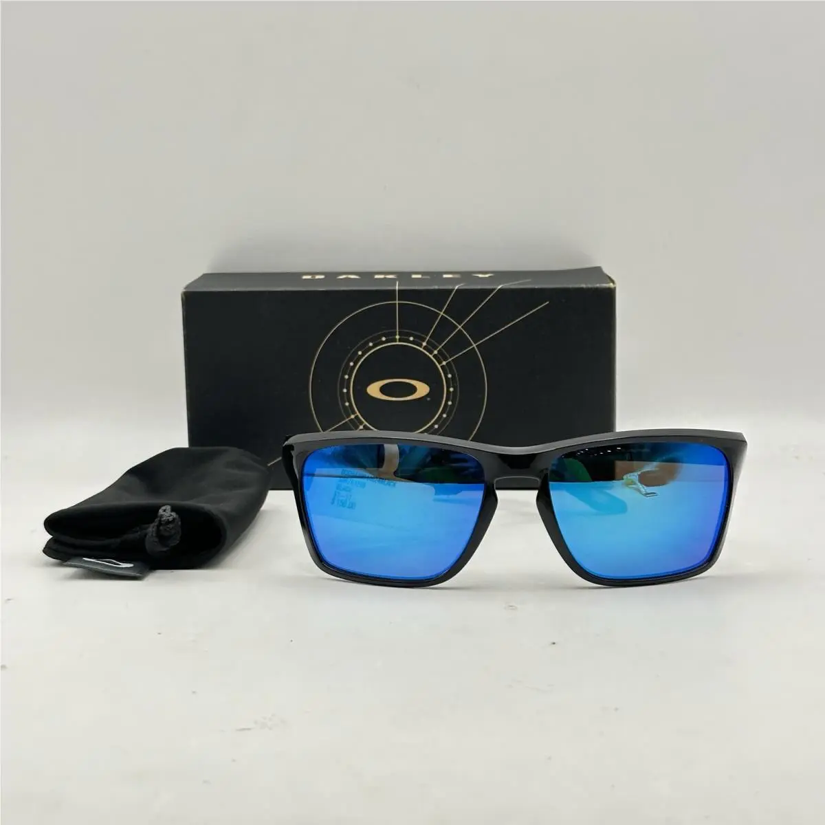 Oakley Mens Sylas Square Mirror Sunglasses OO9448 Black Ink/sapphire Iridium