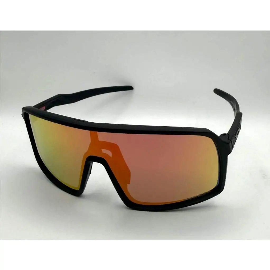 Oakley Sutro Sunglasses Black Frame Orange Lens Case Accessories