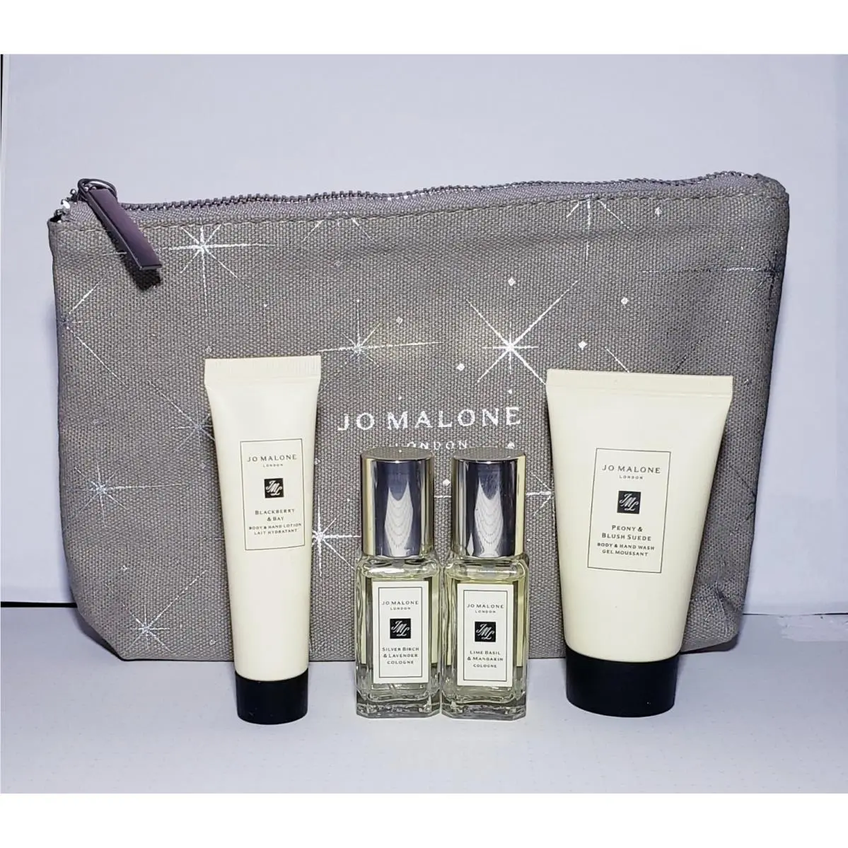 Jo Malone 5-Piece Gift Set 2 Colognes+body Hand Wash+ Lotion+xmas Pouch