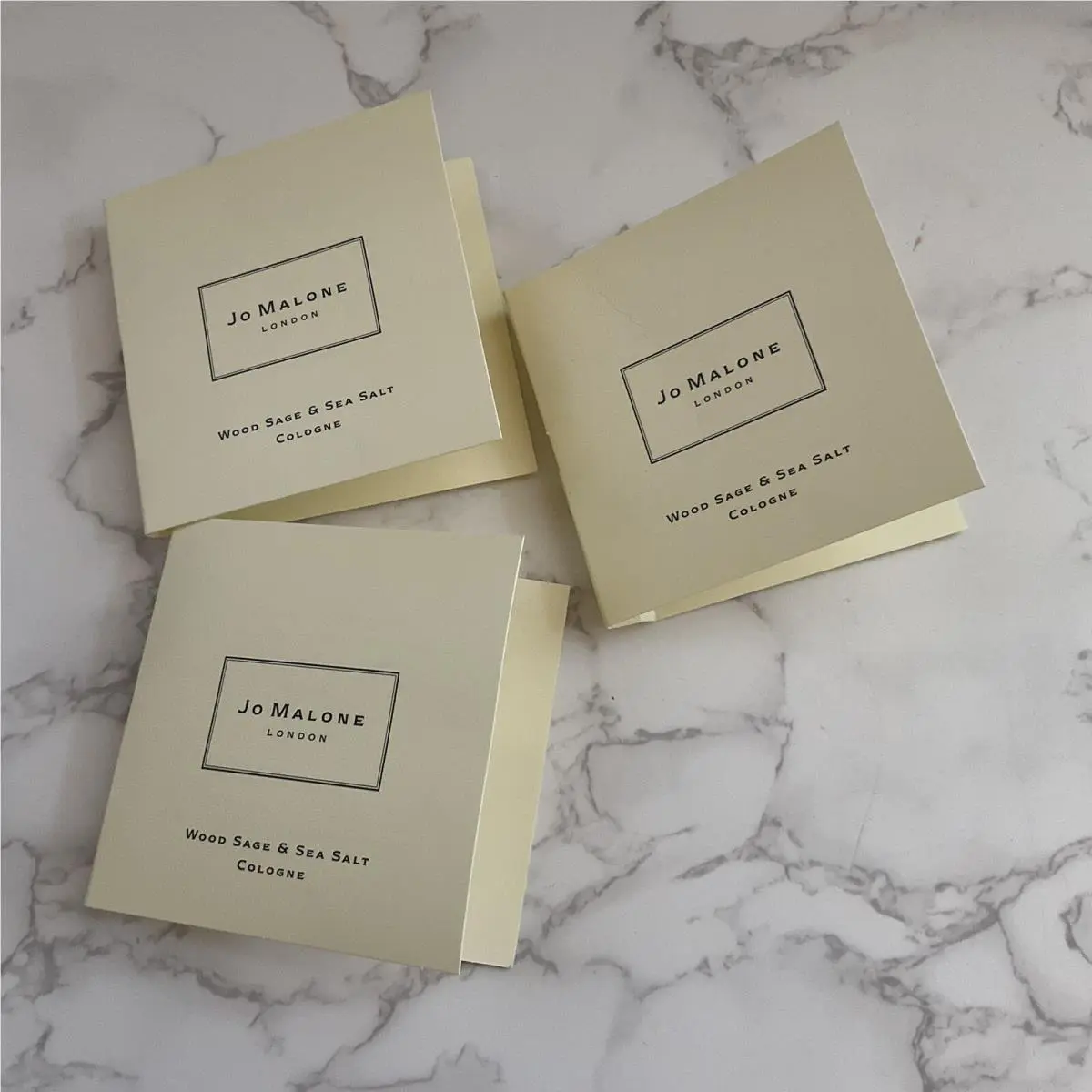 3x Jo Malone Wood Sage Sea Salt Cologne Sample Spray .05oz/1.5ml