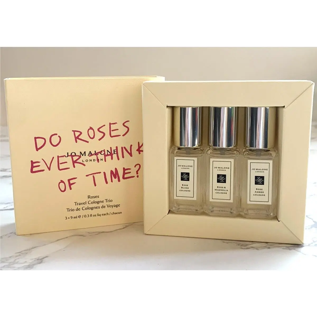 Jo Malone Do Roses Ever Think Of Time Travel Cologne Trio 9ml X 3