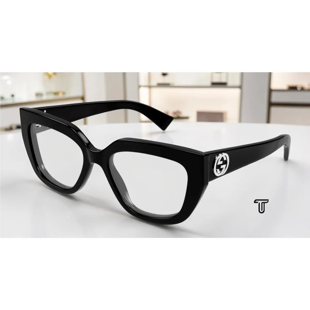 Gucci GG1847O 001 Cat Eye Black Demo Lens 53 mm Women`s Eyeglasses