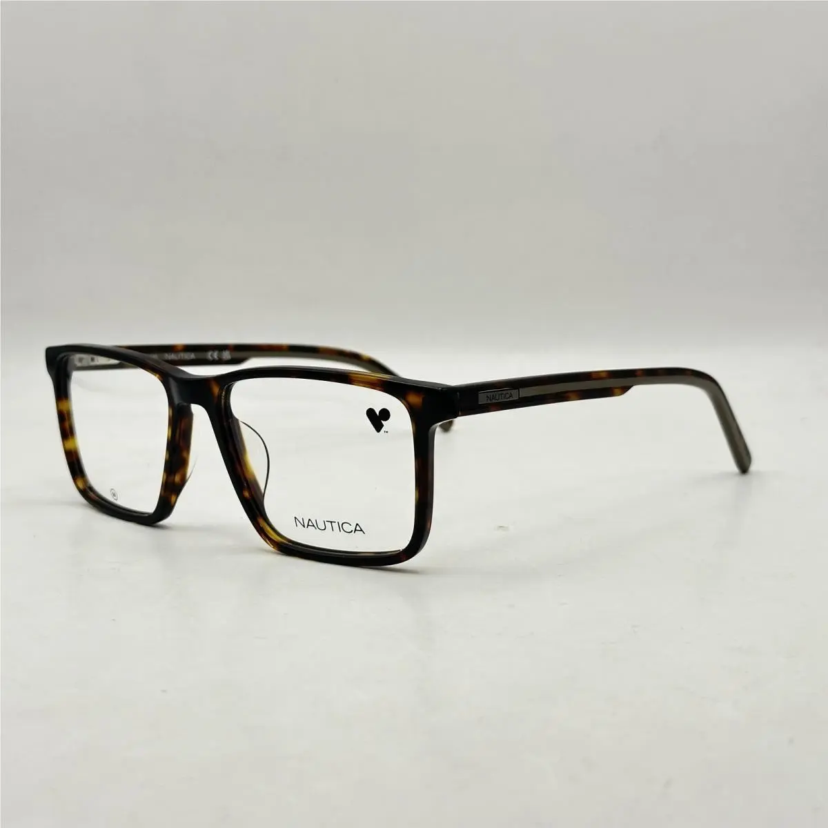Nautica Mens Square Thin Full Rim Eyeglasses N8196 Dark Tortoise