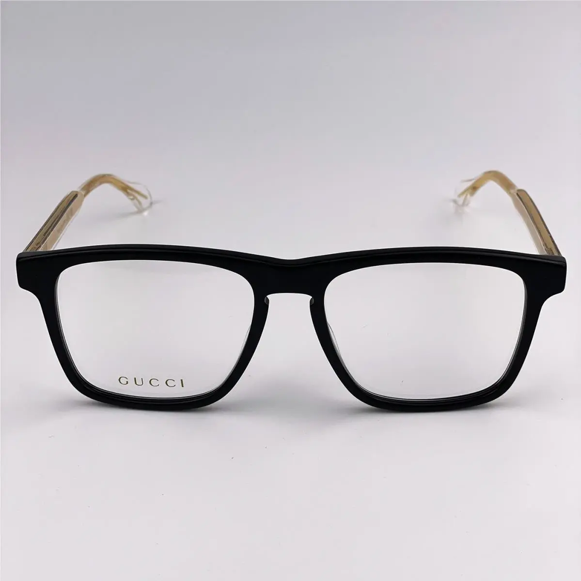Gucci Men Eyeglasses Black Crystal Demo Square GG0561ON 001