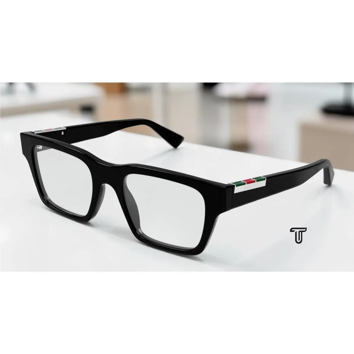 Gucci GG1889O 001 Rectangular Squared Black Demo Lens 51 mm Men`s Eyeglasses
