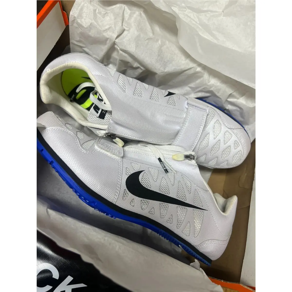 Nike Zoom LJ 4 White/black-racer Blue Mens 12.5 Womens 14 W/bag and Tool Kit