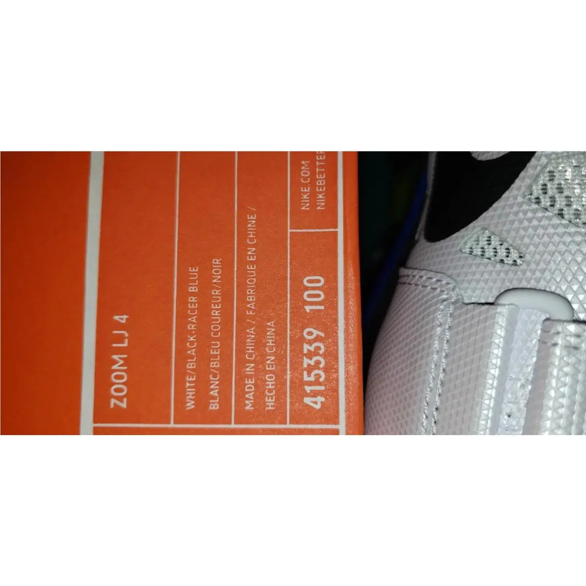 Nike shoes - Nike Zoom LJ - Zoom - 415339-100 - White / Black / Racer Blue 3