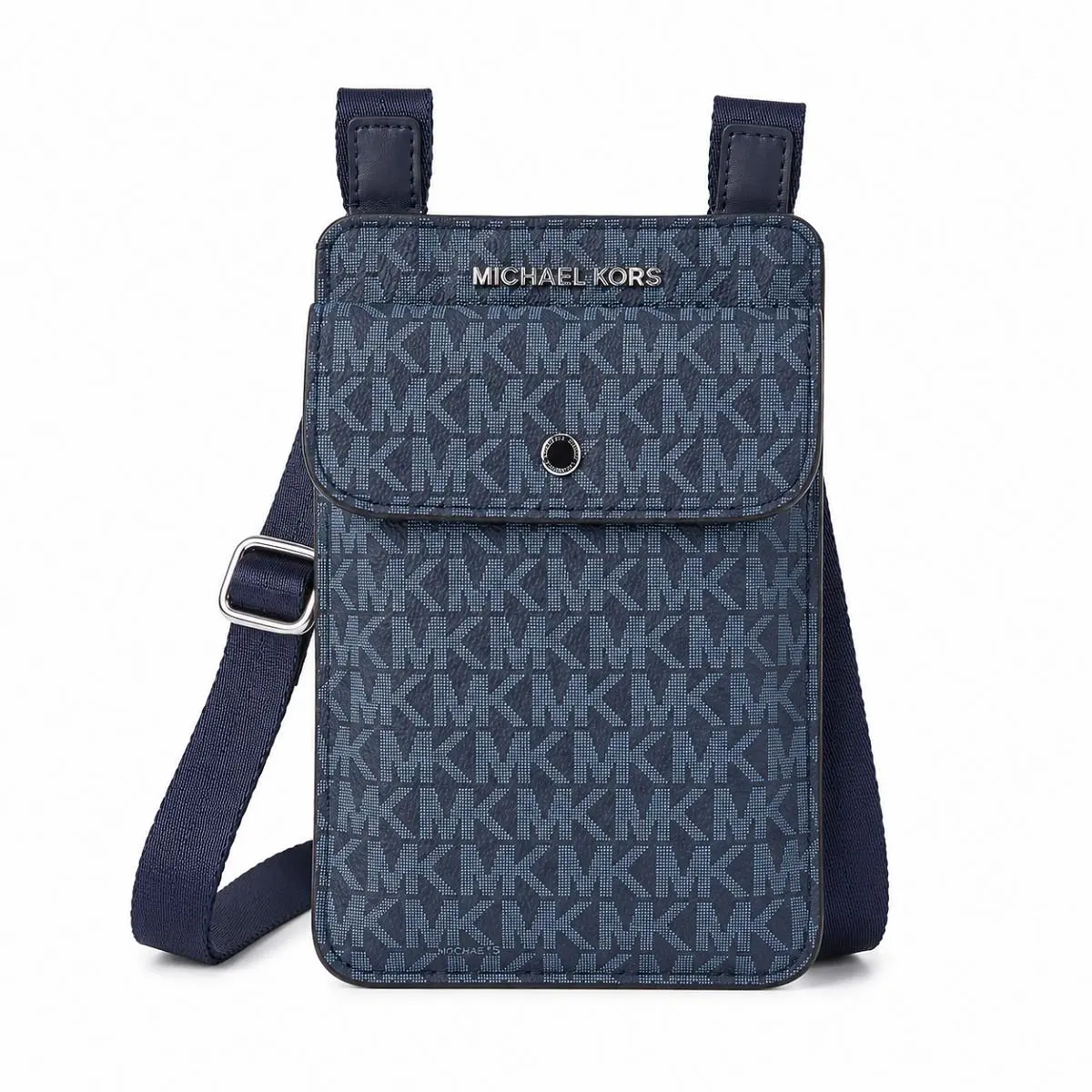 Michael Kors Slim Phone Crossbody Admiral Dark Blue MK Logo 37F0LACC1B