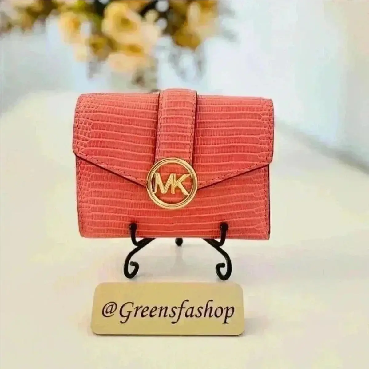 Michael Kors Carmen Trifold Wallet Leather Grapefruit
