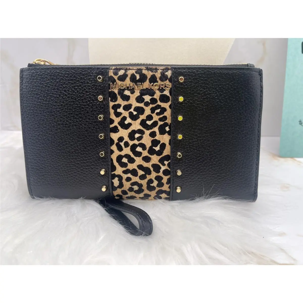 Michael Kors Jet Set Continental Travel Clutch - Black Large
