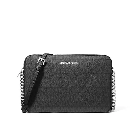 Michael Kors Jet Set Large Logo Crossbody Bag Black