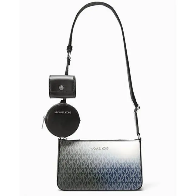 Michael Kors Jet Set Small Ombré Logo Crossbody Bag with Case Black Dust Bag