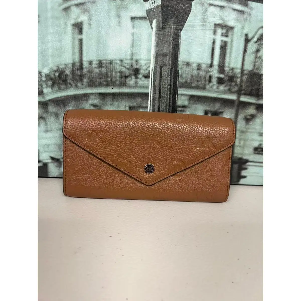 Michael Kors MK 35F3GTVE7T Jet Set Embossed Leather Large Continental Envelope Wallet
