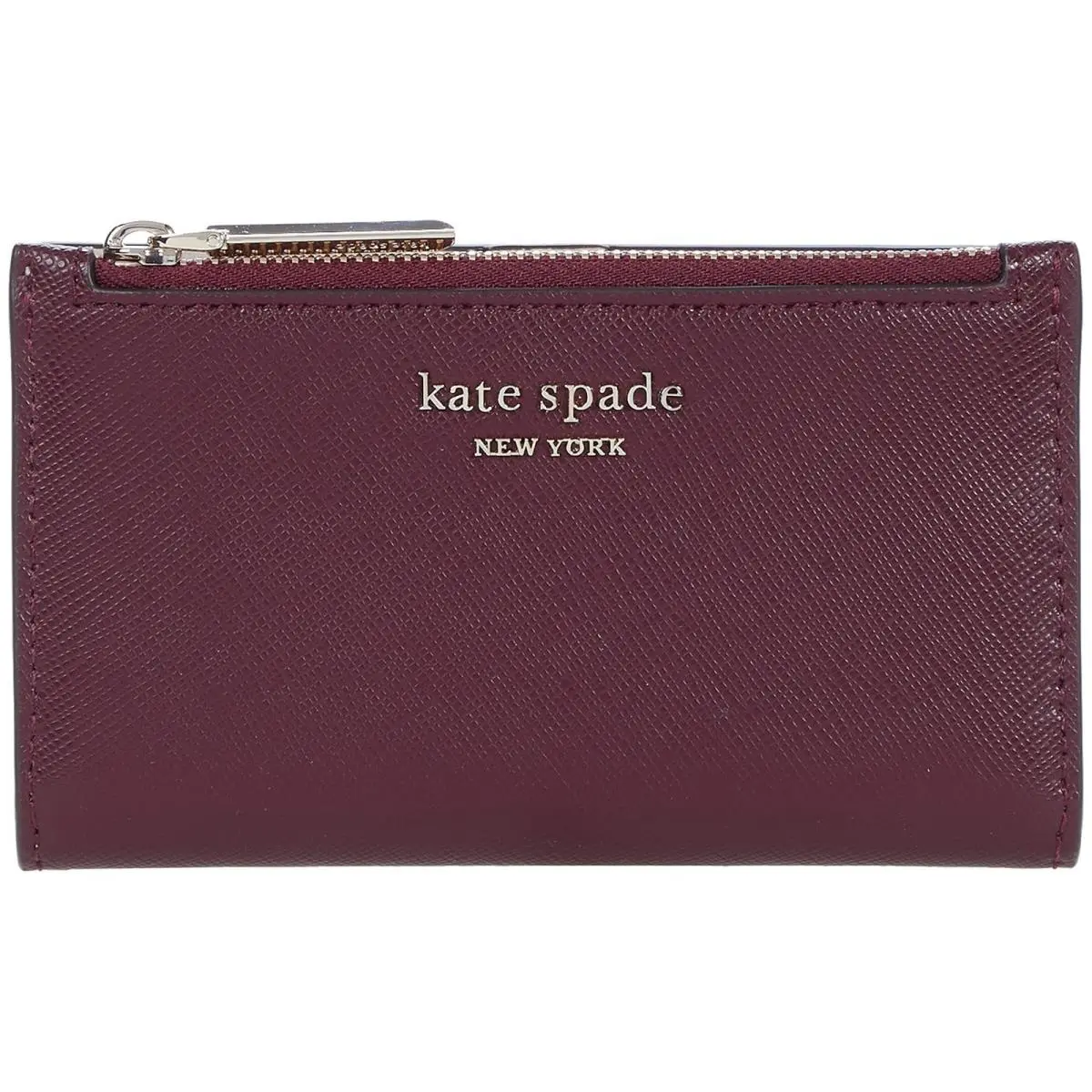 Kate Spade Spencer Metallic Small Slim Bifold Wallet -grenache