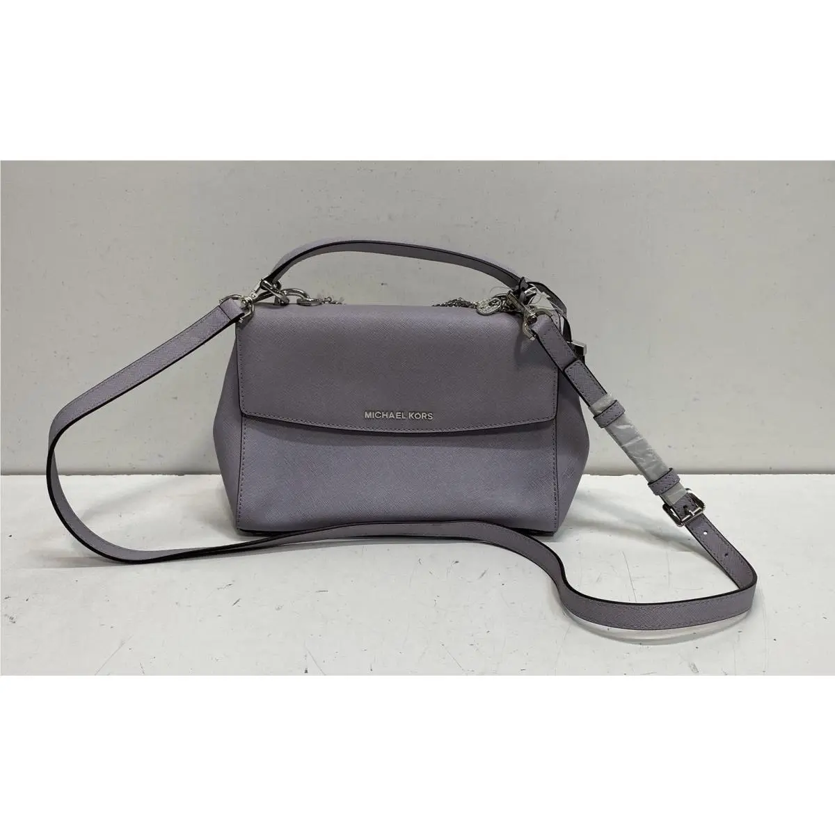 Michael Kors Lavender Saffiano Leather Ava Small Satchel Crossbody Bag
