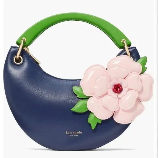 Kate Spade In The Garden Expo Top Handle 3D Flower Crossbody Bag Purse
