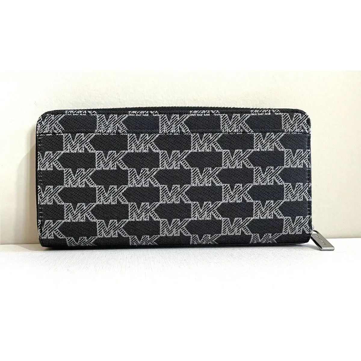 Michael Kors Jet Set Cooper Tech Zip-around Logo Wallet Black Multi