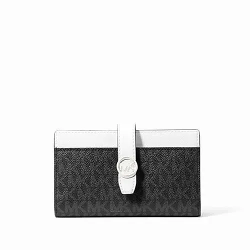 Michael Kors Greenwich Medium Signature Logo Wallet Black Multi