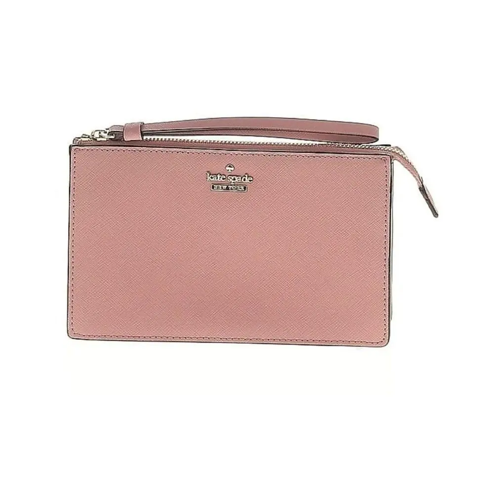 Kate Spade Wristlet Womens Small Pink Dusty Peony Cameron Street Leila New