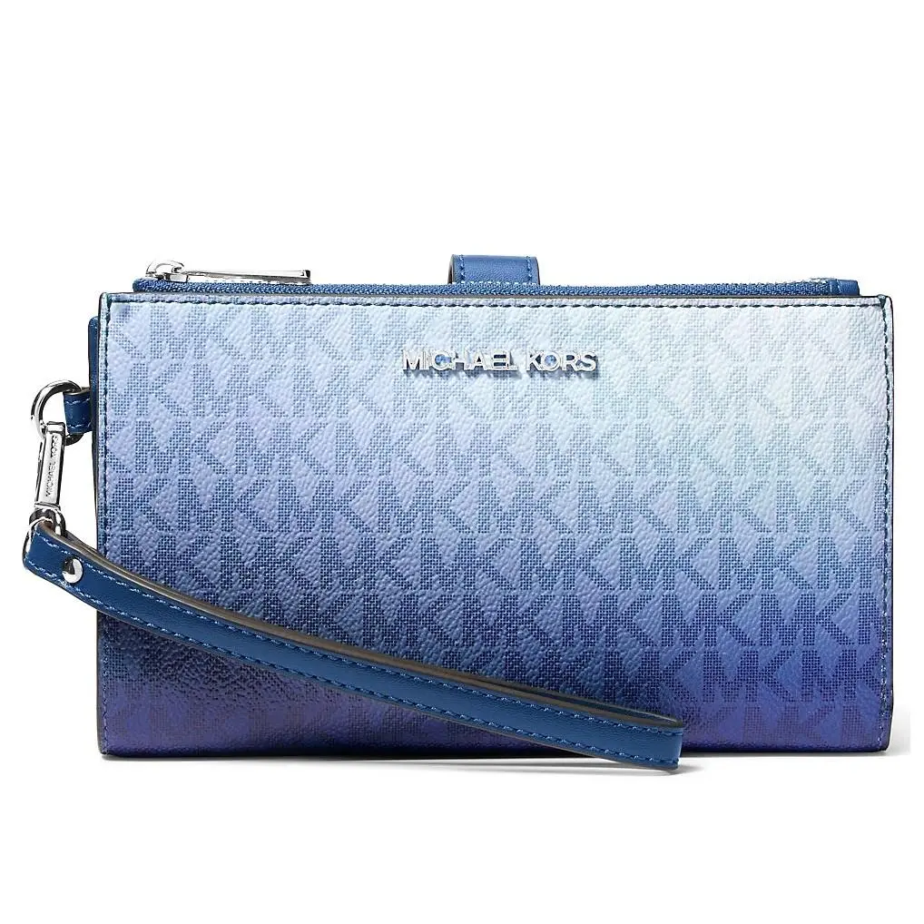 Michael Kors Large Ombré Wristlet Tech Phone Wallet Galaxy Blue