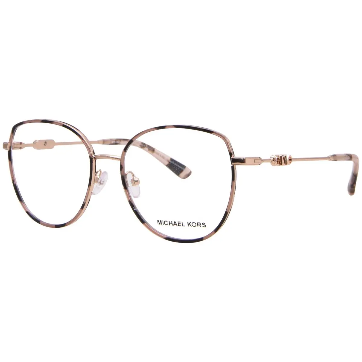 Michael Kors Empire-round MK3066J 1108 Eyeglasses Womens Gold/pink Full Rim 53mm - Frame: Pink